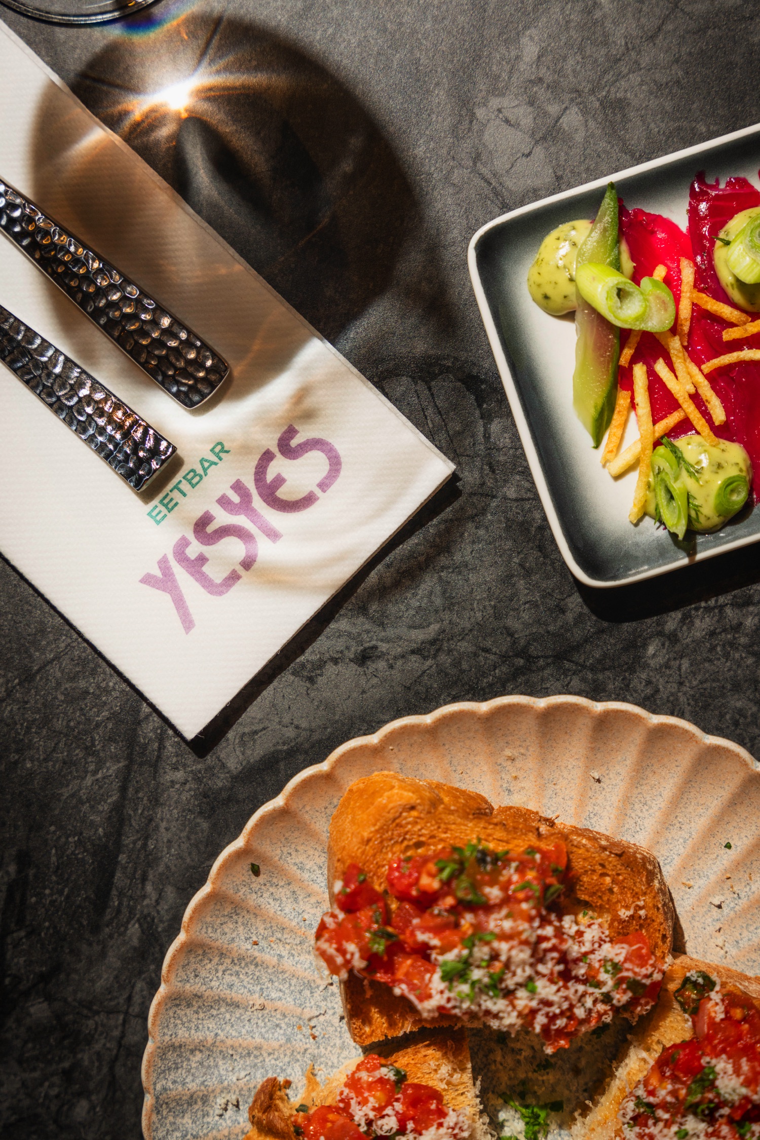 Boardingpass lunch achtergrond